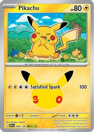 Pikachu - 050/128 - ME 30th Celebration Holofoil