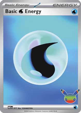 Basic Water Energy (30th Celebration) - 11 - MEE Mega Evolution Energies Holofoil