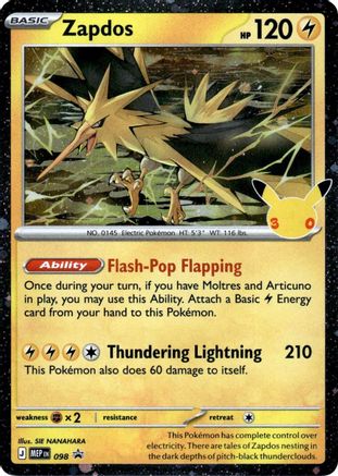 Zapdos (30th Celebration) - 098 - ME Mega Evolution Promo Holofoil