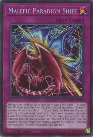 Malefic Paradigm Shift (Secret Rare) - MAMO-EN025 - Magnificent Monsters 1st Edition