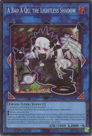 A Bao A Qu, the Lightless Shadow (Secret Rare) - MAMO-EN038 - Magnificent Monsters 1st Edition