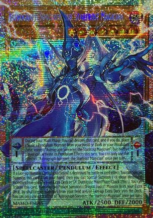 Astrograph Sorcerer, the Starfrost Magician (Starlight Rare) (Extended Art) - MAMO-EN015 - Magnificent Monsters 1st Edition