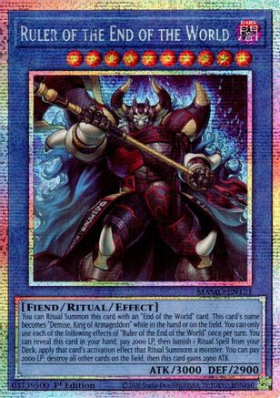 Ruler of the End of the World (Starlight Rare) - MAMO-EN121 - Magnificent Monsters 1st Edition