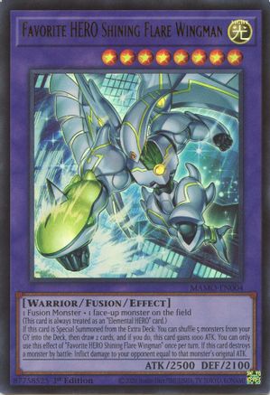 Favorite HERO Shining Flare Wingman - MAMO-EN004 - Magnificent Monsters 1st Edition