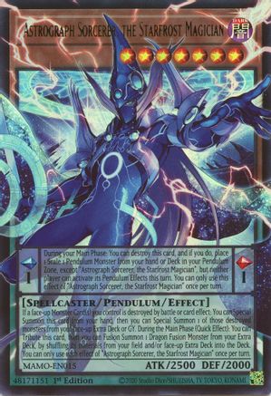 Astrograph Sorcerer, the Starfrost Magician (Extended Art) - MAMO-EN015 - Magnificent Monsters 1st Edition