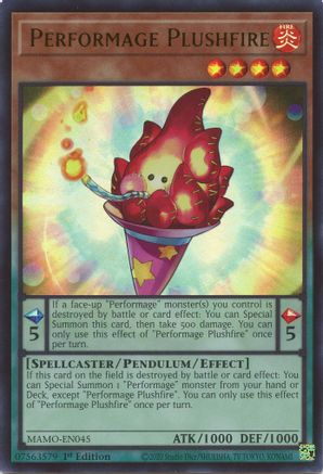 Performage Plushfire - MAMO-EN045 - Magnificent Monsters 1st Edition