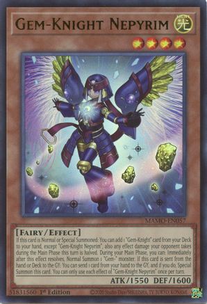 Gem-Knight Nepyrim - MAMO-EN057 - Magnificent Monsters 1st Edition