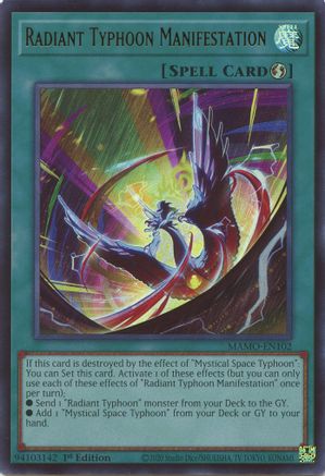Radiant Typhoon Manifestation - MAMO-EN102 - Magnificent Monsters 1st Edition