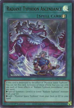 Radiant Typhoon Ascendance - MAMO-EN107 - Magnificent Monsters 1st Edition