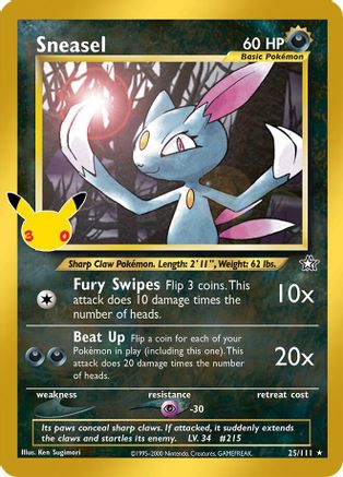 Sneasel - 025/111 - ME 30th Celebration Classic Collection Holofoil