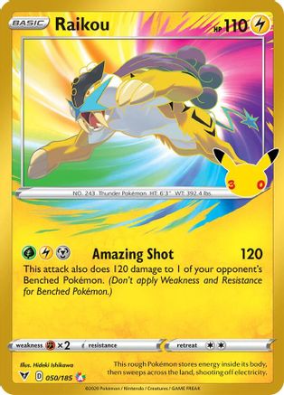 Raikou - 050/185 - ME 30th Celebration Classic Collection Holofoil