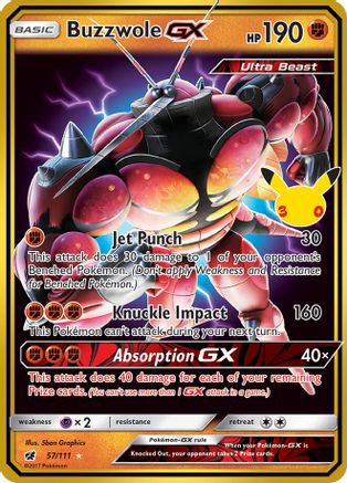Buzzwole GX - 057/111 - ME 30th Celebration Classic Collection Holofoil