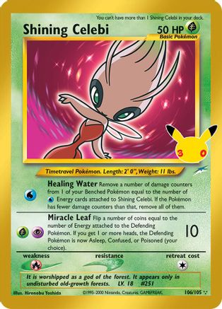 Shining Celebi - 106/105 - ME 30th Celebration Classic Collection Holofoil