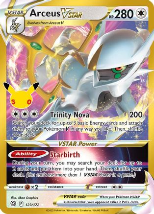 Arceus VSTAR - 123/172 - ME 30th Celebration Classic Collection Holofoil
