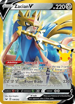 Zacian V - 138/202 - ME 30th Celebration Classic Collection Holofoil