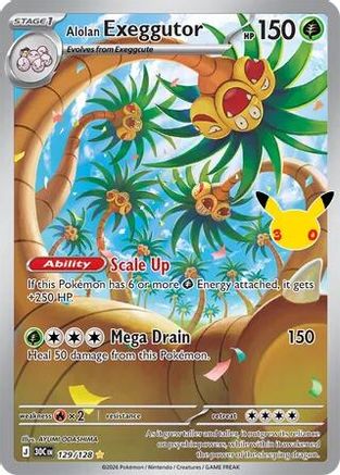 Alolan Exeggutor - 129/128 - ME 30th Celebration Holofoil