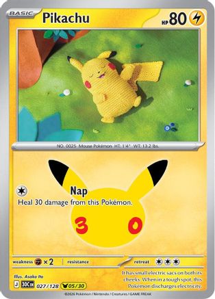Pikachu - 027/128 - ME 30th Celebration Holofoil