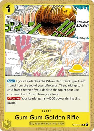 Gum-Gum Golden Rifle (Luffy Deck) - OP15-116 - Set Sail Deck Set