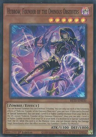 Hubrow, Founder of the Ominous Observers - BETB-EN030 - Beyond the Brave 1st Edition