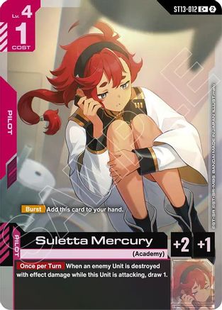 Suletta Mercury (C+) (ST13-012) - Starter Deck 13 Silent Barrage Holofoil
