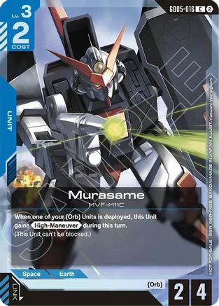 Murasame (Store Tournament Participation Pack 06) (GD05-016) - Gundam Promotional Cards Holofoil