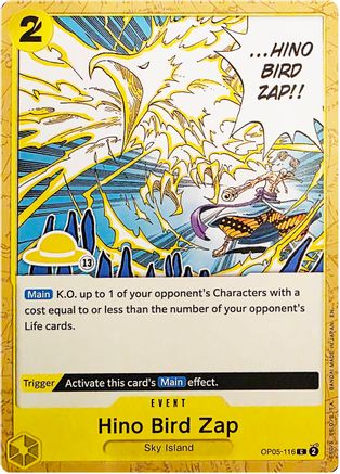 Hino Bird Zap (Luffy Deck) - OP05-116 - Set Sail Deck Set
