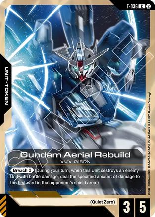 Gundam Aerial Rebuild Token - T-036 - Stardust Trails