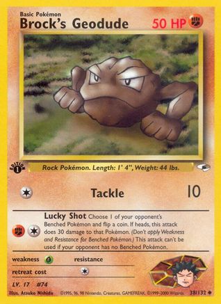 Brock's Geodude (38) 38/132 - Gym Heroes Unlimited
