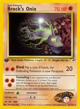 Brock's Onix (21) 21/132 - Gym Heroes Unlimited