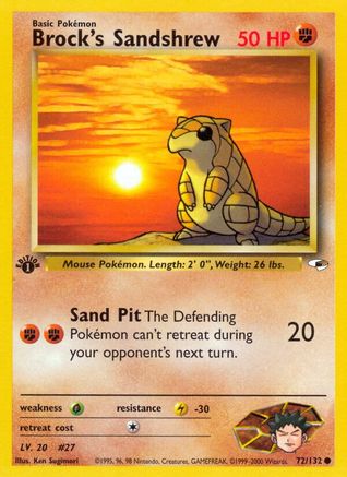 Brock's Sandshrew (72) 72/132 - Gym Heroes Unlimited