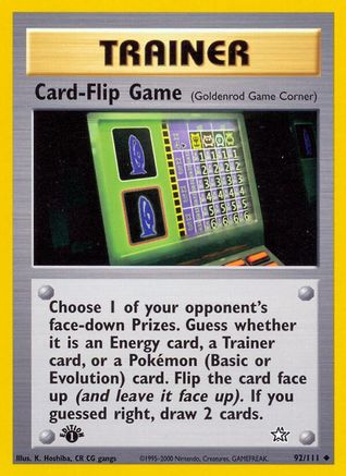 Card-Flip Game (Goldenrod Game Corner) 92/111 - Neo Genesis 1st Edition