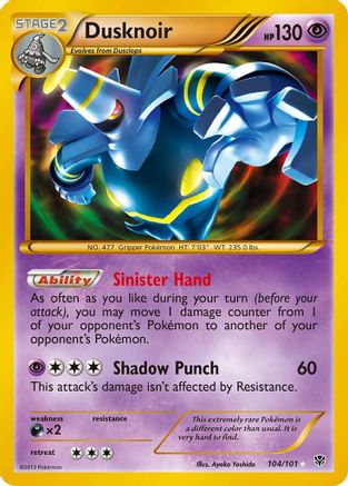 Dusknoir 104/101 - Plasma Blast Holofoil