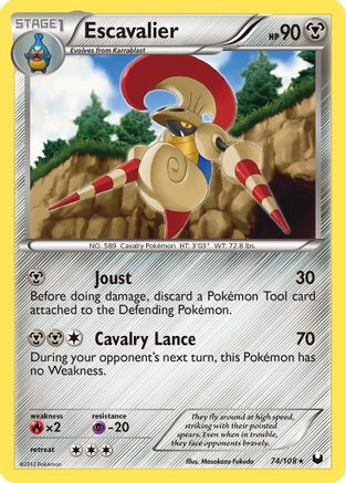 Escavalier 74/108 - Dark Explorers Reverse Holofoil