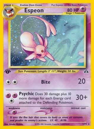 Espeon 1/75 - Neo Discovery Unlimited Holofoil