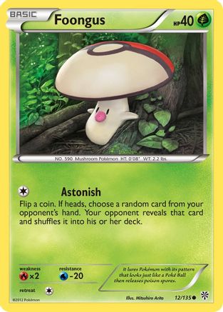 Foongus 12/135 - Plasma Storm Reverse Holofoil