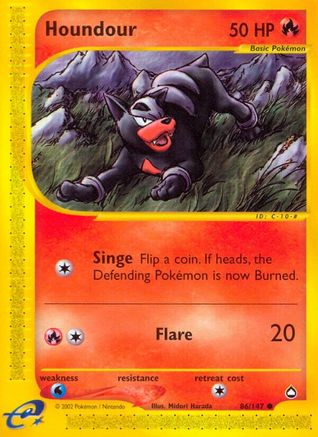 Houndour (86) 86/147 - Aquapolis Reverse Holofoil