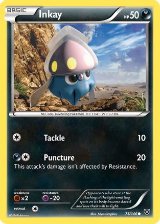 Inkay (75) 75/146 - XY Base Set Reverse Holofoil