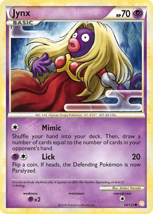 Jynx 69/123 - HeartGold SoulSilver Reverse Holofoil
