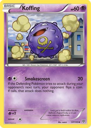 Koffing (57) 57/135 - Plasma Storm Reverse Holofoil