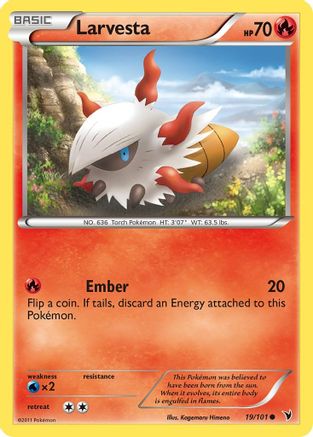 Larvesta (19) 19/101 - Noble Victories Reverse Holofoil