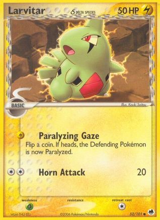 Larvitar (Delta Species) 52/101 - Dragon Frontiers