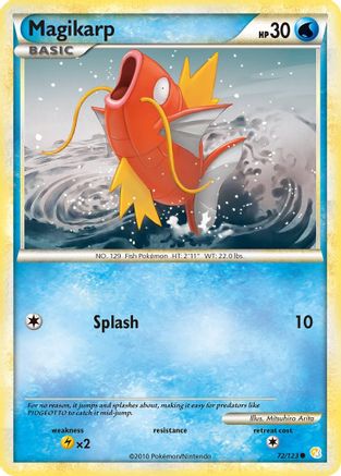 Magikarp 72/123 - HeartGold SoulSilver Reverse Holofoil