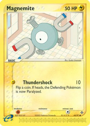 Magnemite - 63/97 63/97 - Dragon Reverse Holofoil