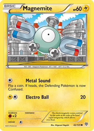 Magnemite (42) 42/135 - Plasma Storm Reverse Holofoil