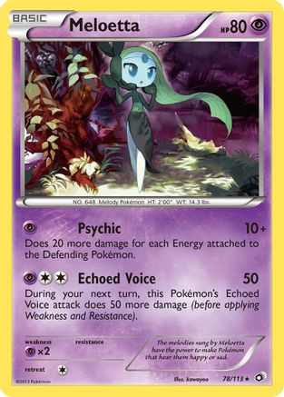 Meloetta (78) 78/113 - Legendary Treasures Reverse Holofoil