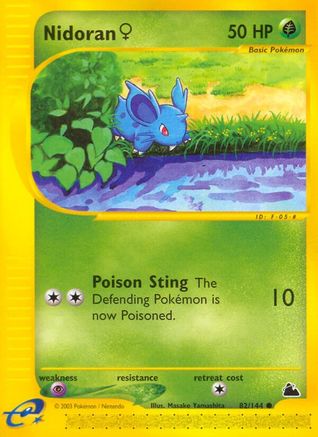 Nidoran F (82) 82/144 - Skyridge Reverse Holofoil