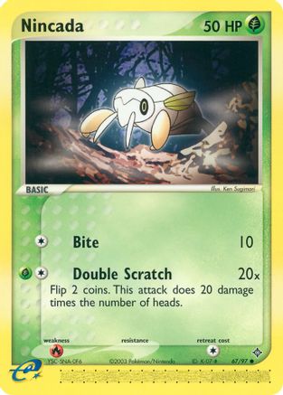Nincada - 67/97 67/97 - Dragon Reverse Holofoil