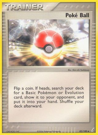 Poke Ball 82/100 - Crystal Guardians Reverse Holofoil