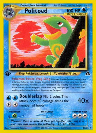 Politoed 27/75 - Neo Discovery Unlimited