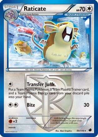 Raticate 88/116 - Plasma Freeze Reverse Holofoil